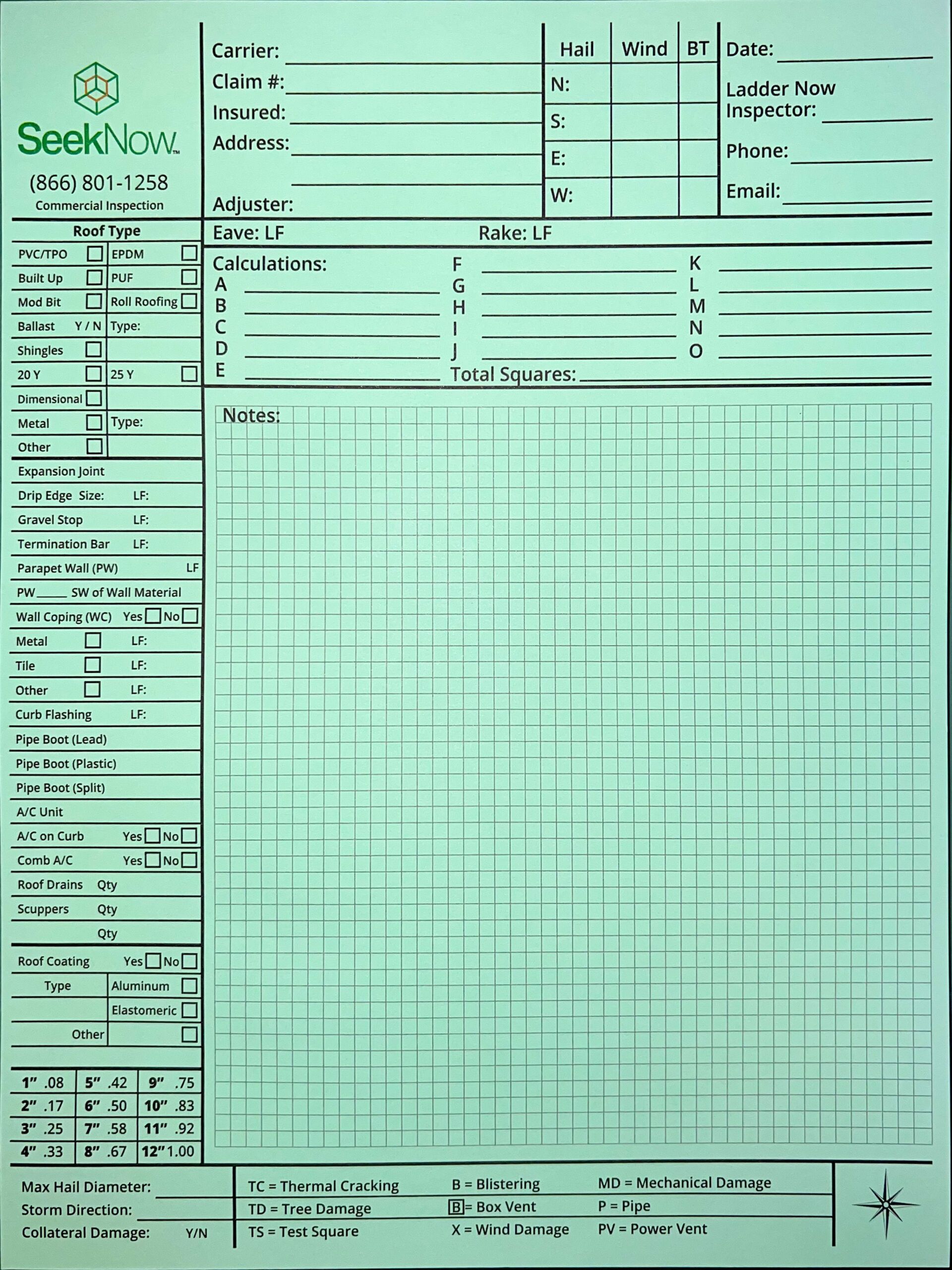 Commercial Roof Scope Sheets